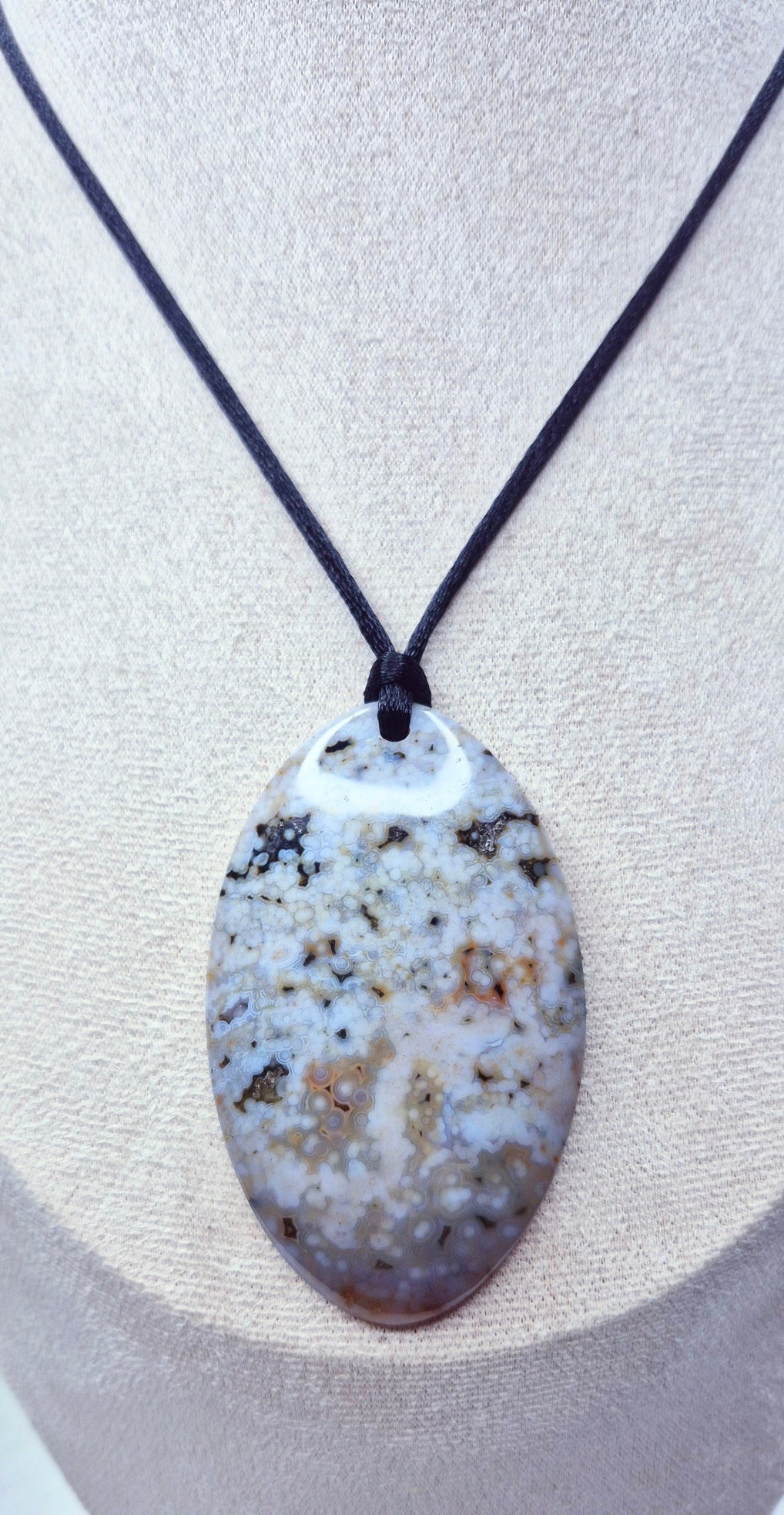 Ocean Jasper Oval Pendant #G