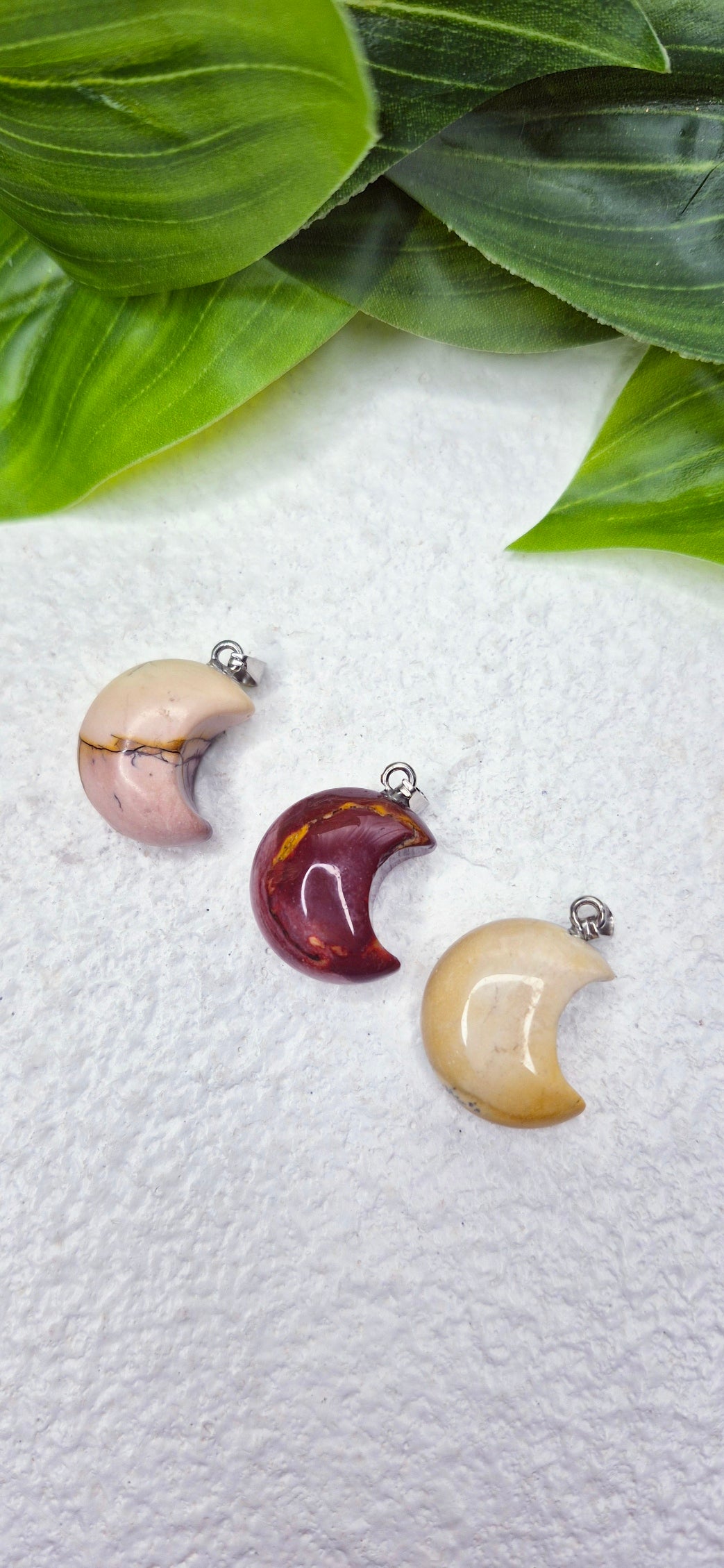 Mookaite Moon Carving Pendant