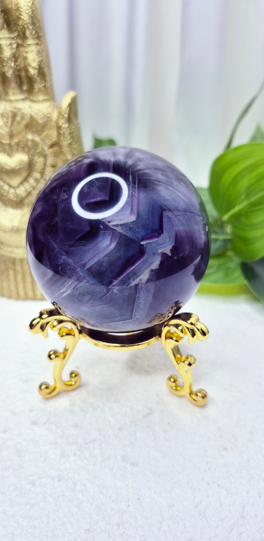 Extra Grade Fluorite Sphere on Stand