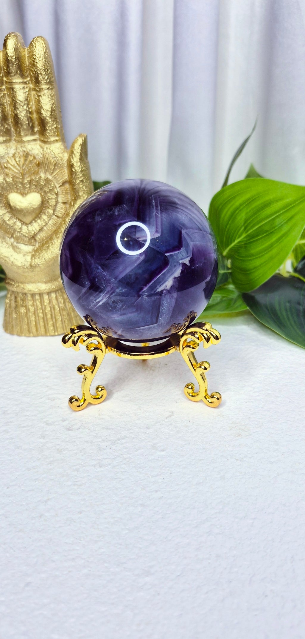 Extra Grade Fluorite Sphere on Stand