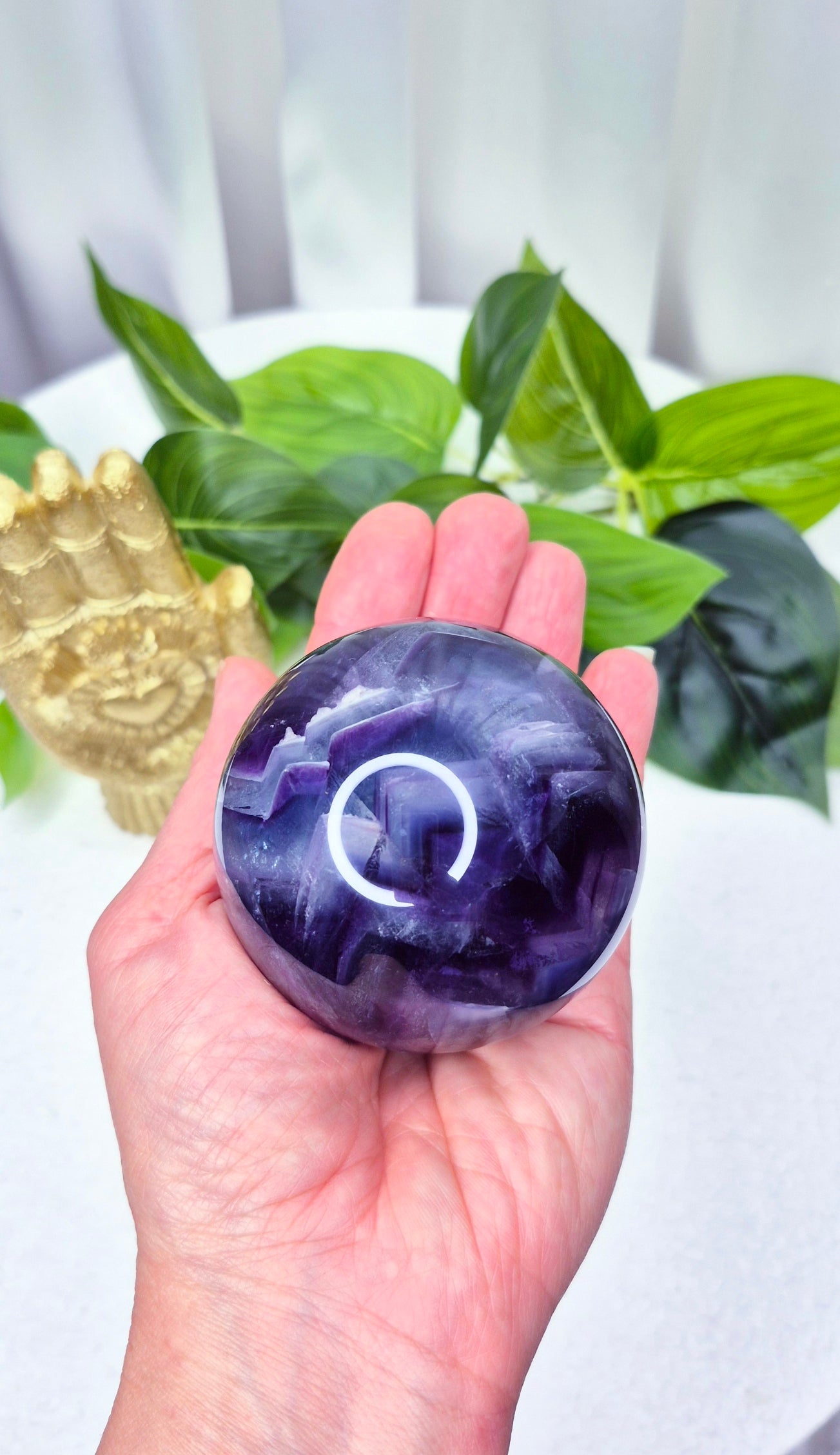 Extra Grade Fluorite Sphere on Stand