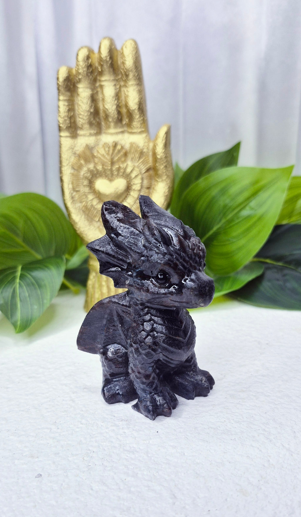 Arfvedsonite Dragon Carving