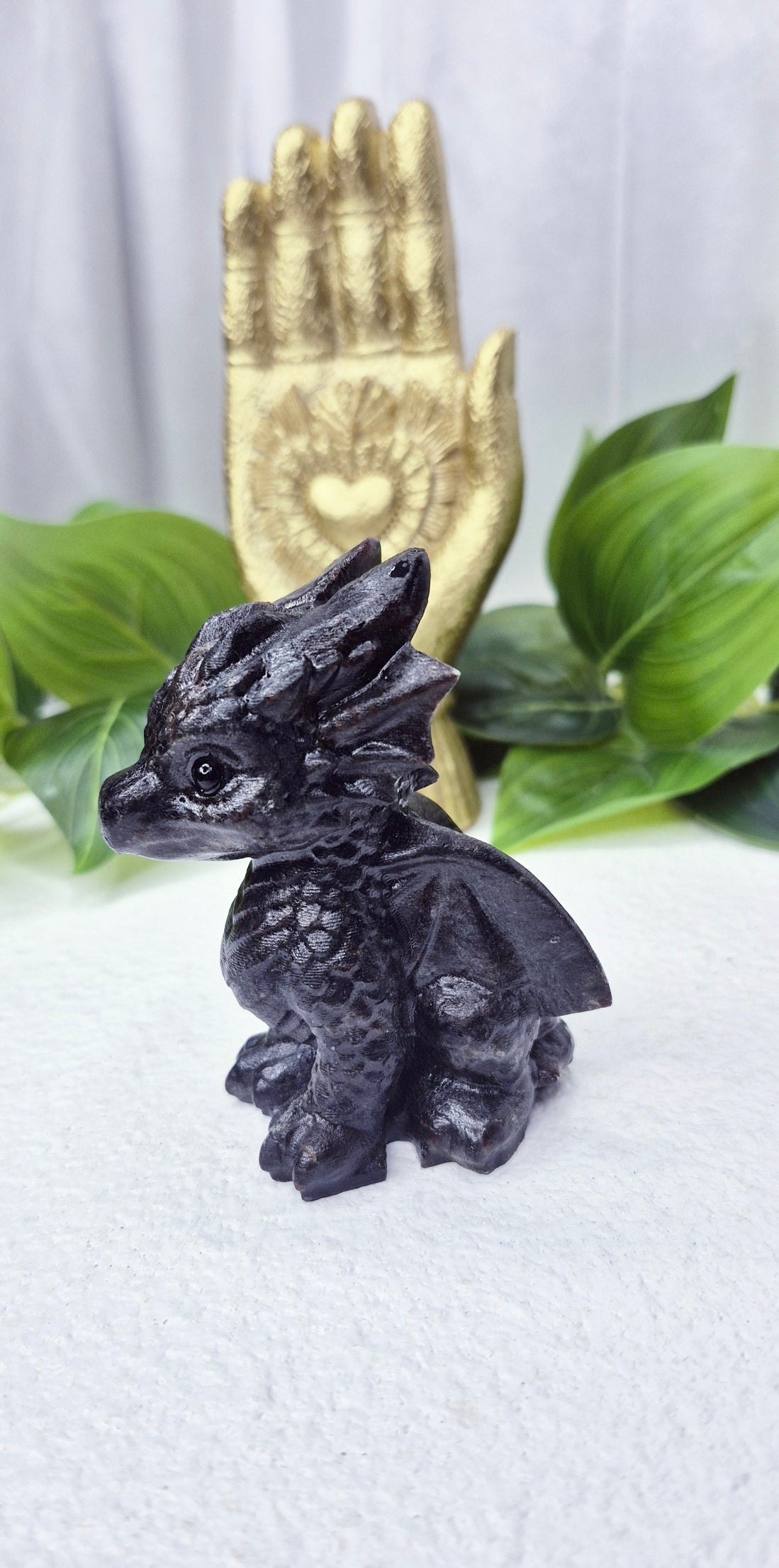 Arfvedsonite Dragon Carving