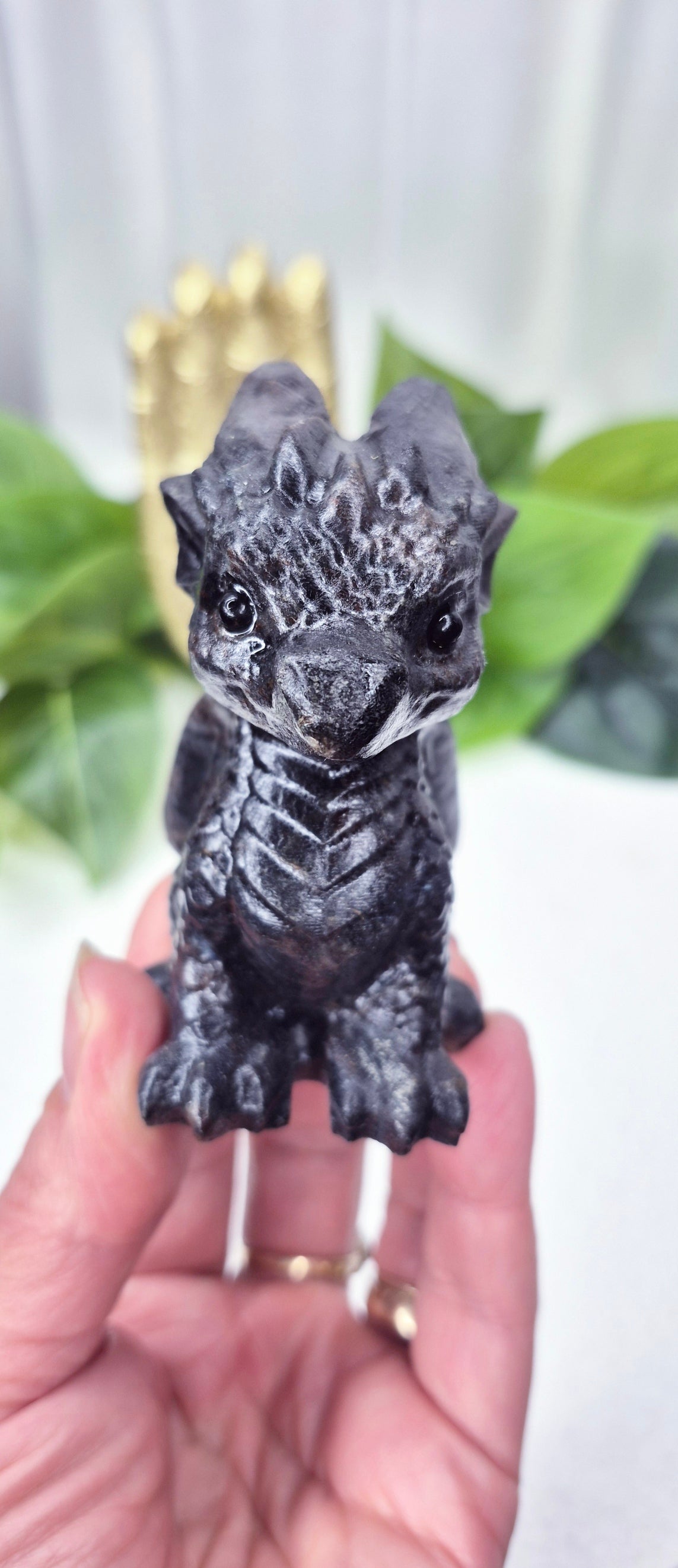 Arfvedsonite Dragon Carving