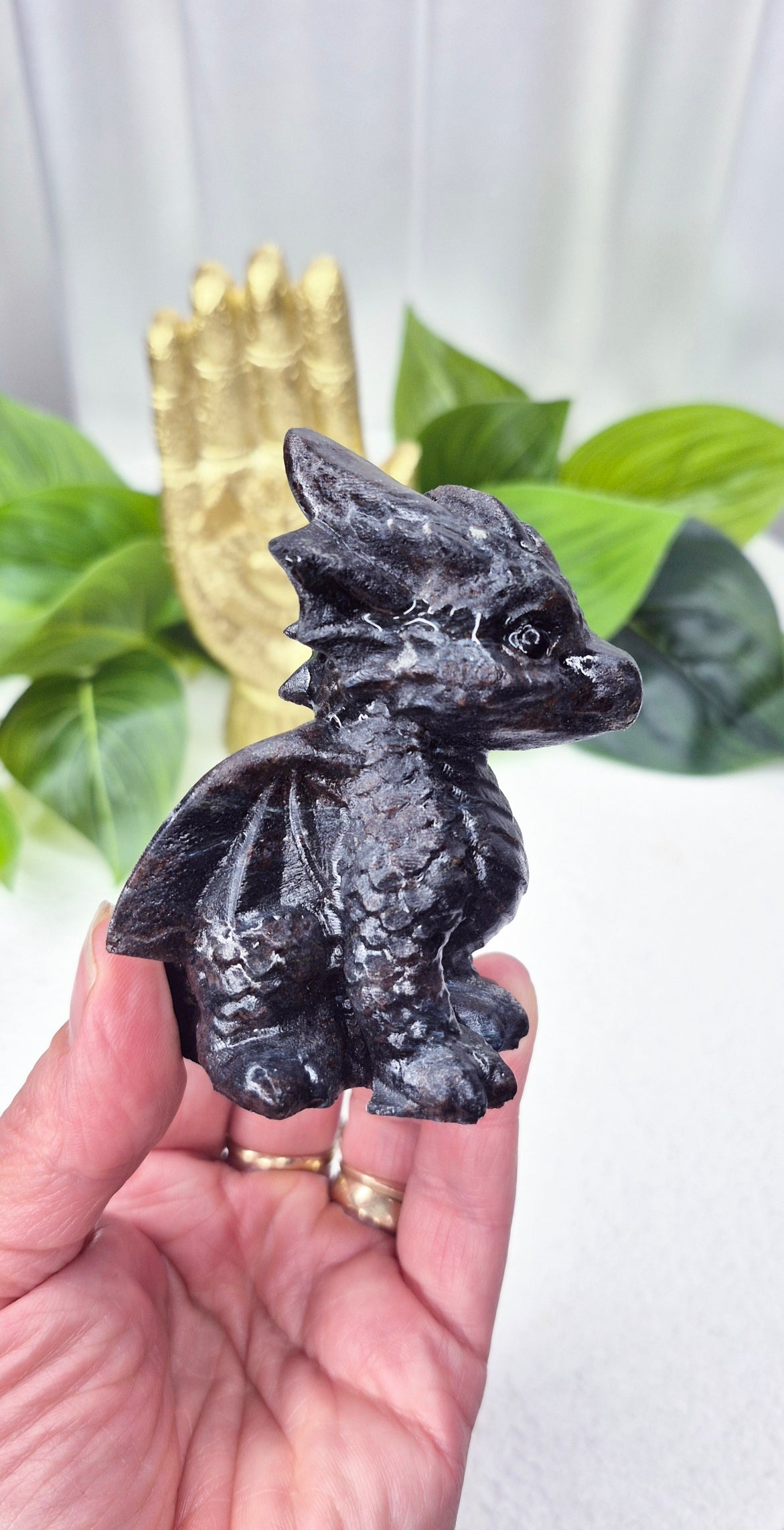 Arfvedsonite Dragon Carving