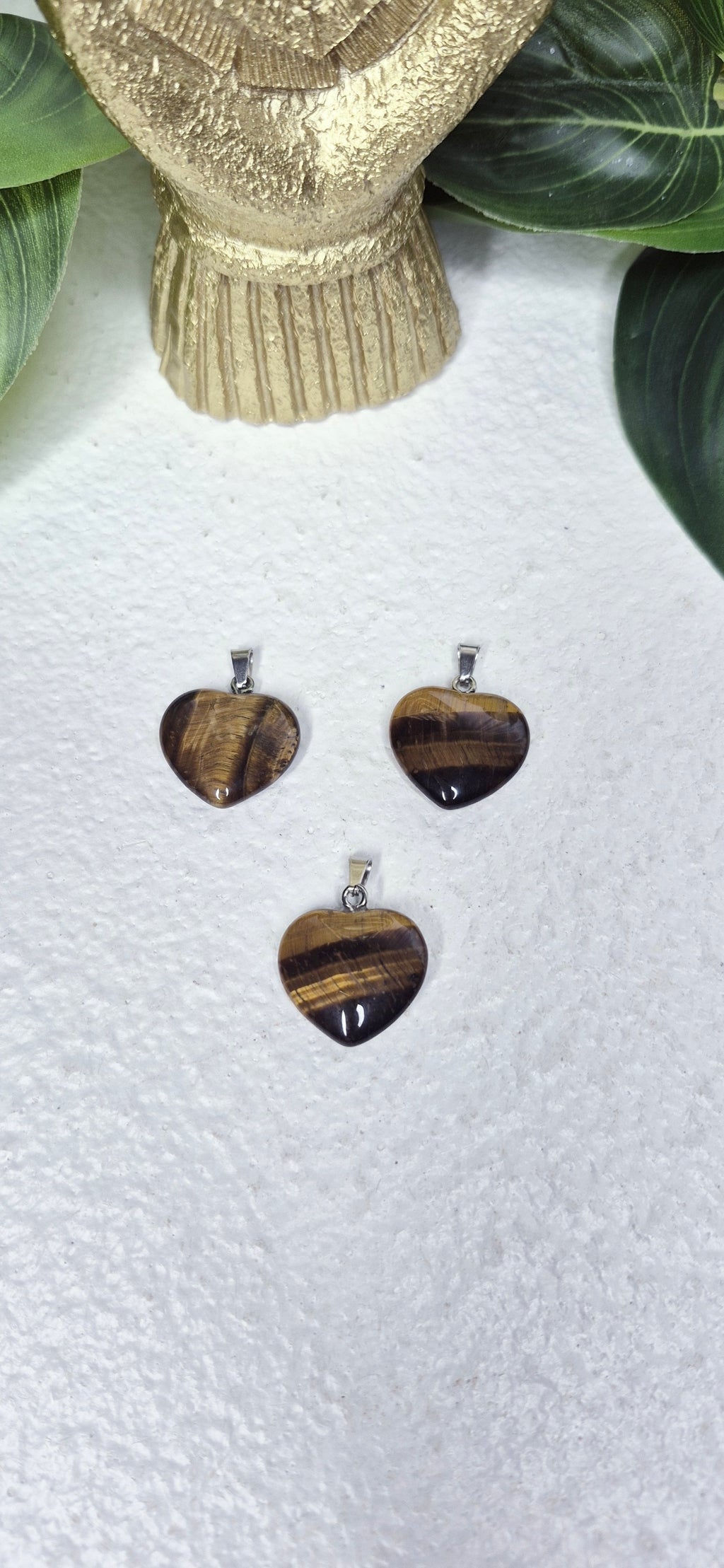 Tigers Eye Heart Pendant