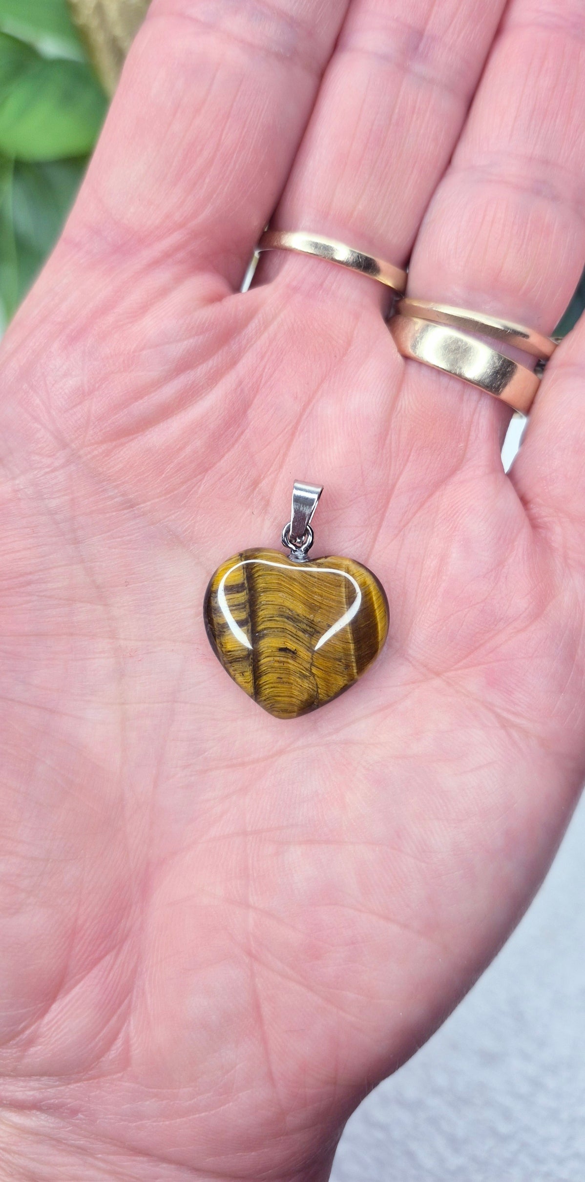 Tigers Eye Heart Pendant