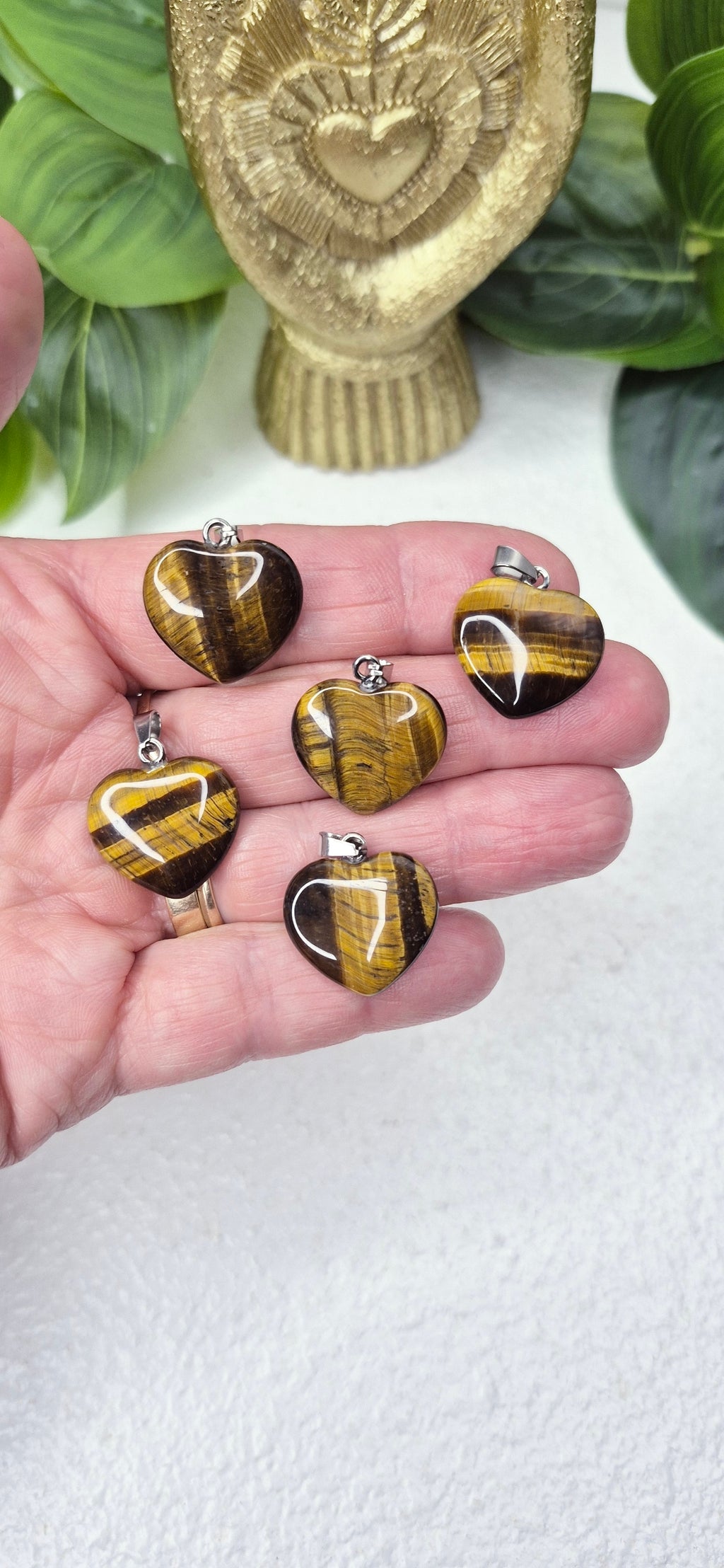Tigers Eye Heart Pendant