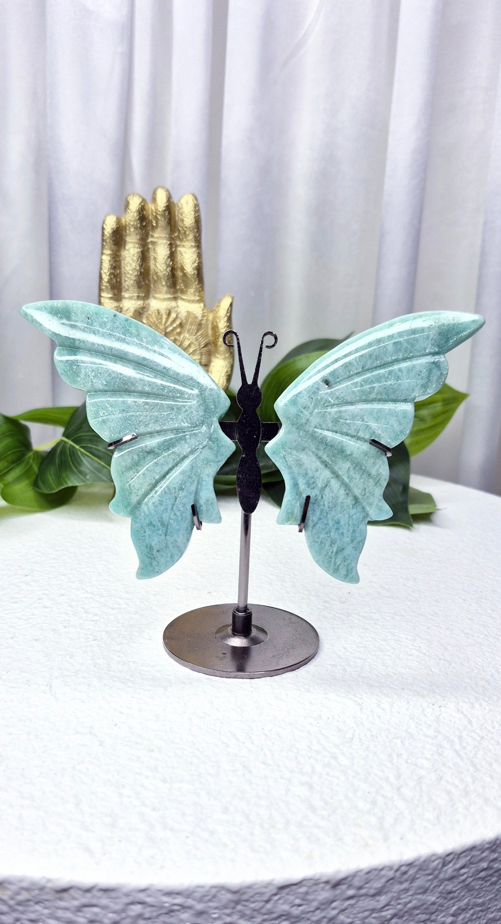 Amazonite Butterfly Wings on stand