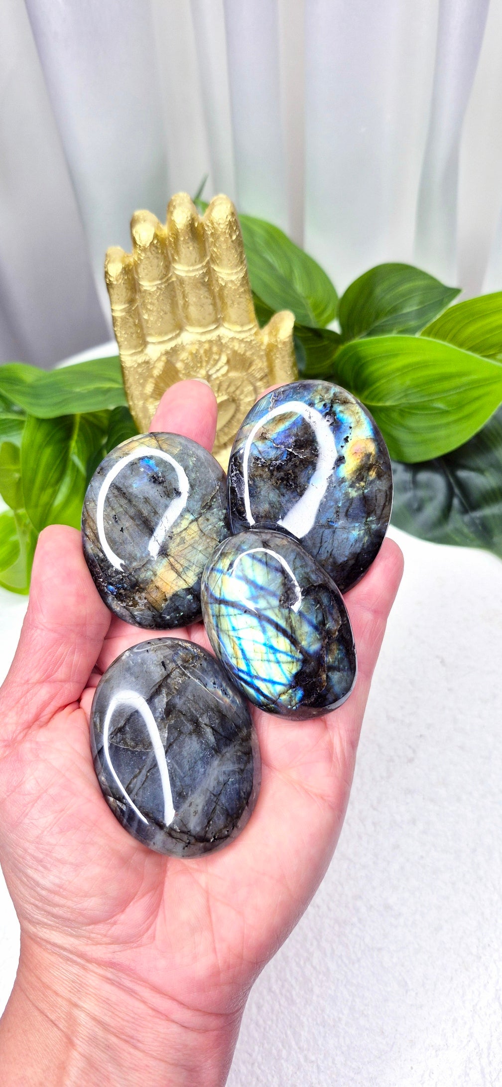 Labradorite Flat Palm Stone