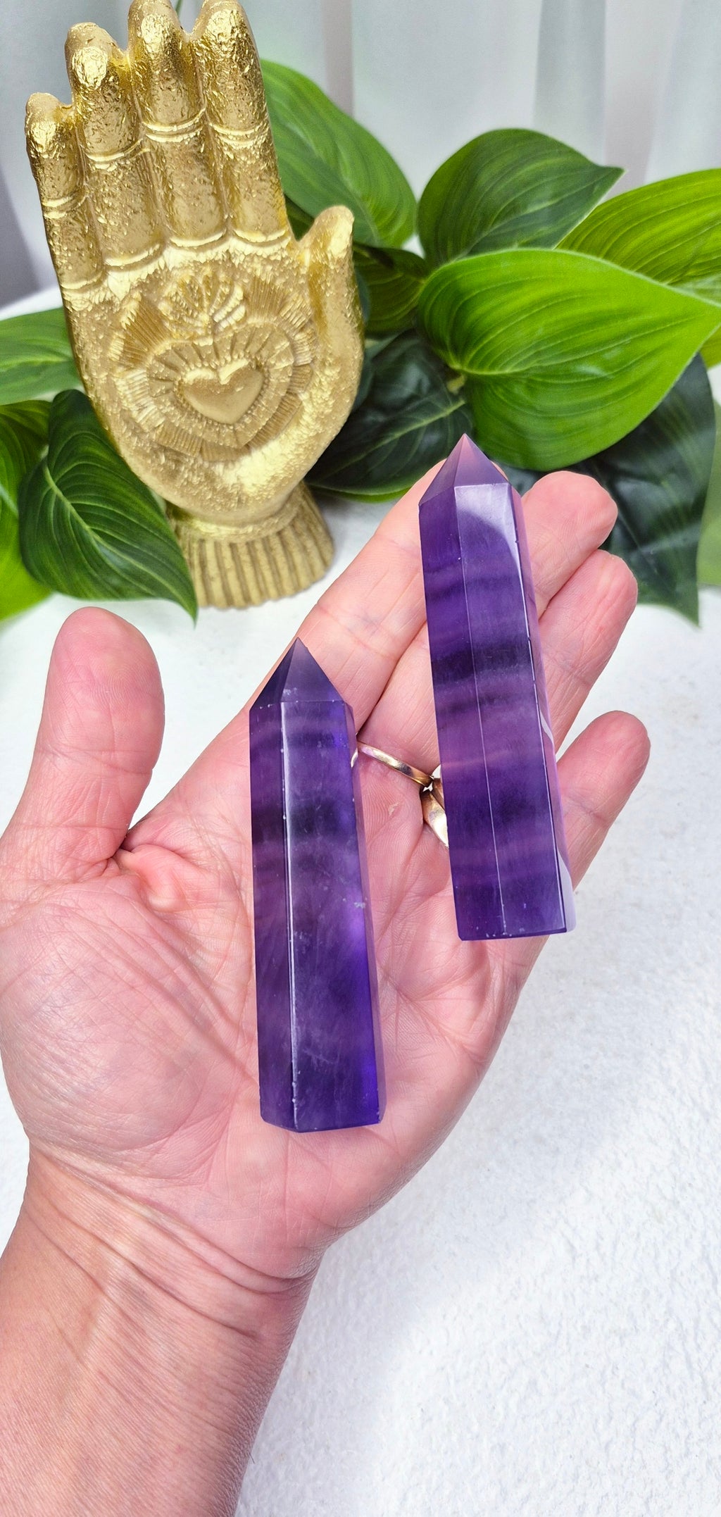 Banded Purple Fluorite Point