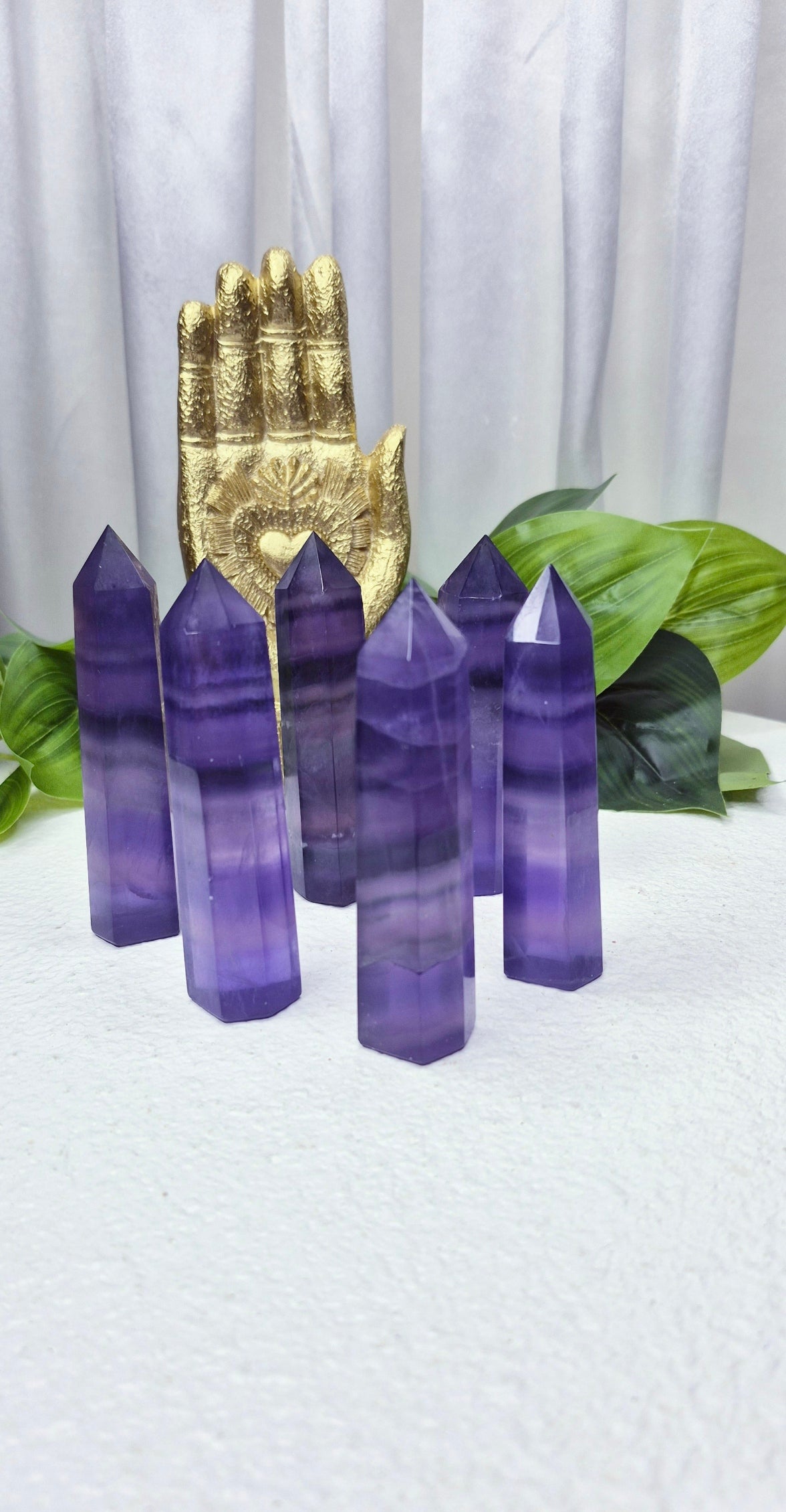 Banded Purple Fluorite Point