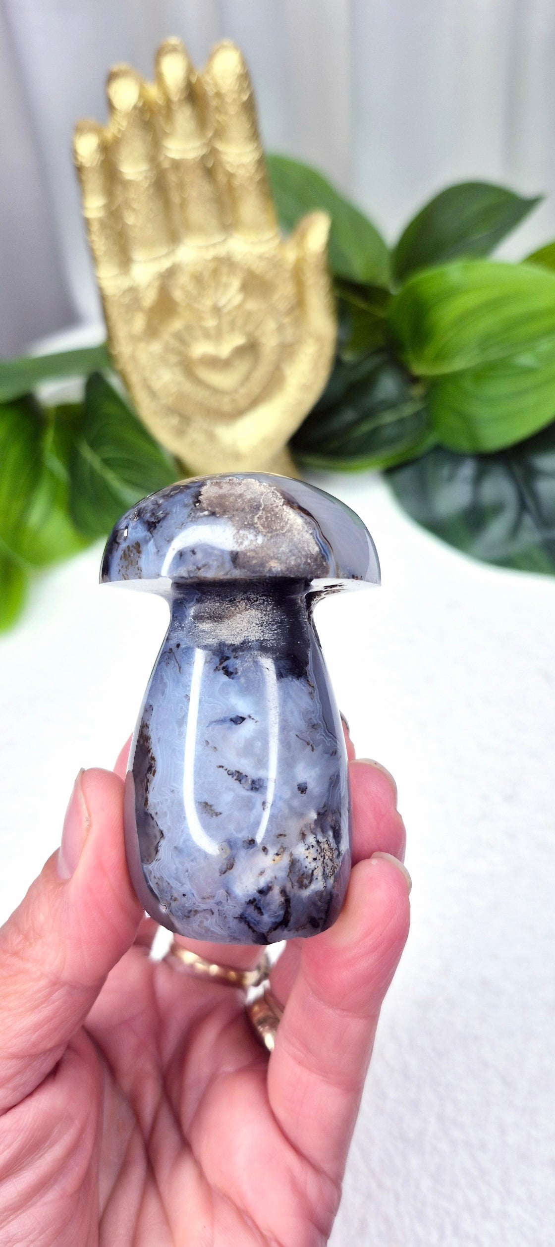 Dendritic Agate Toadstool