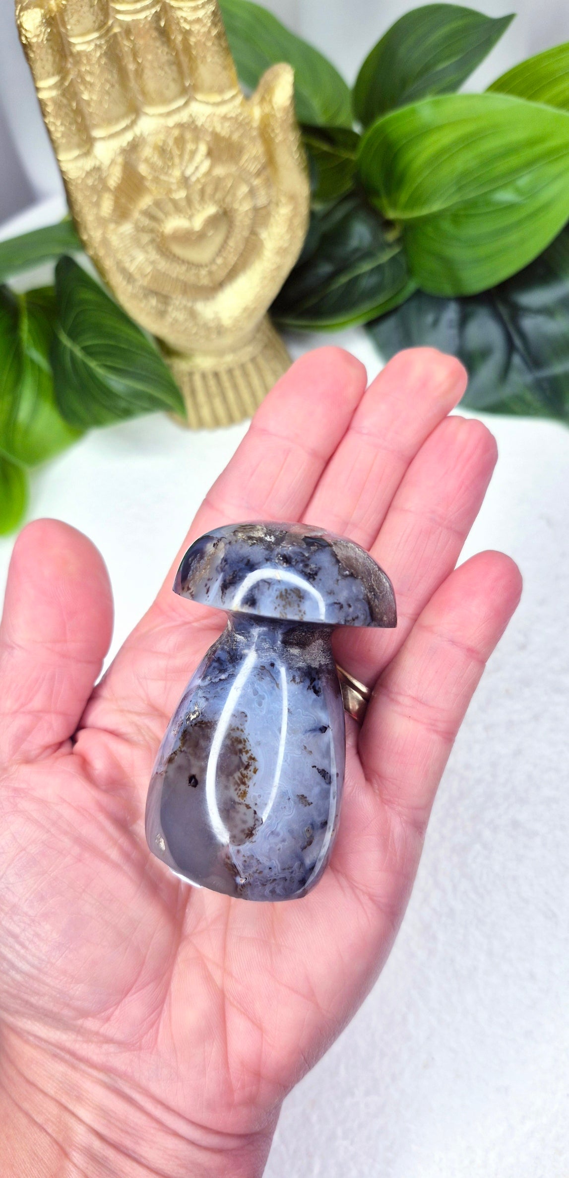 Dendritic Agate Toadstool
