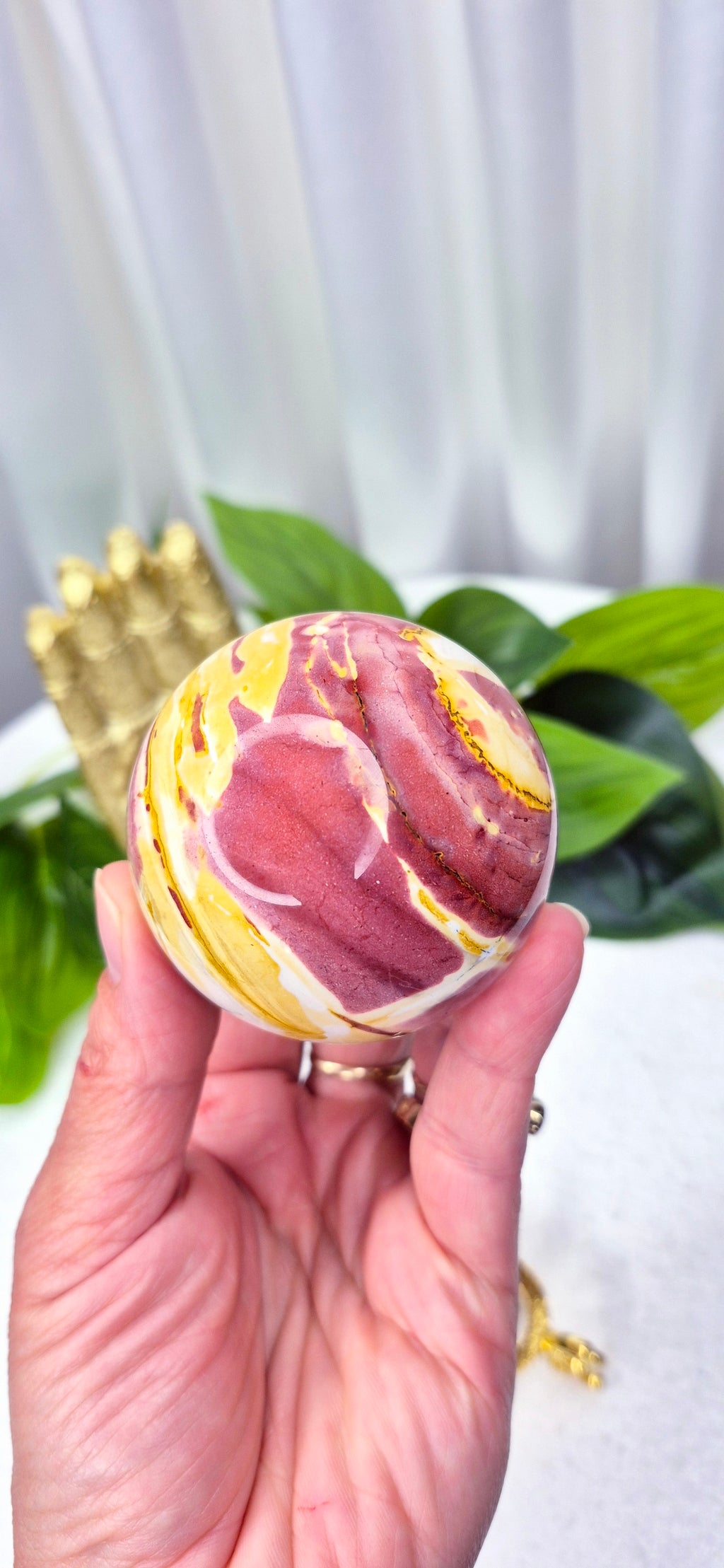 Mookaite Sphere on Stand