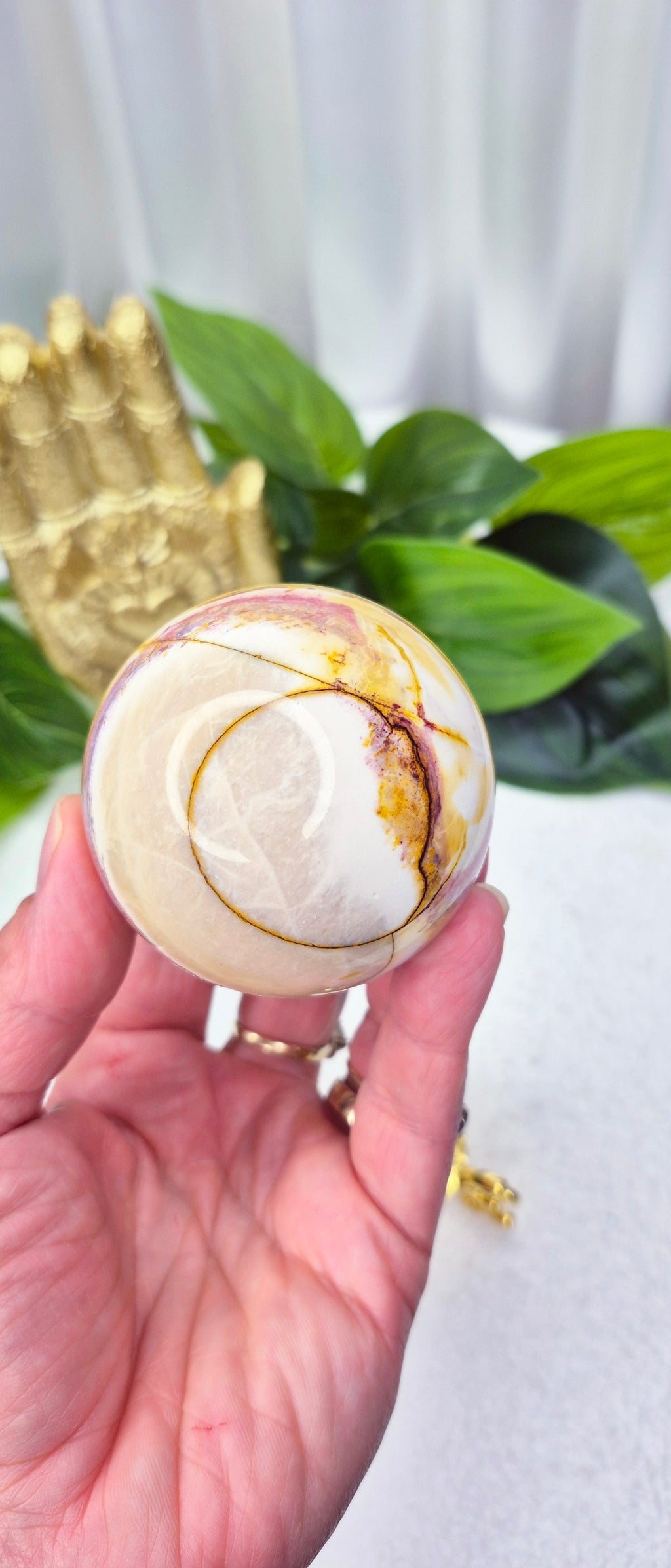Mookaite Sphere on Stand