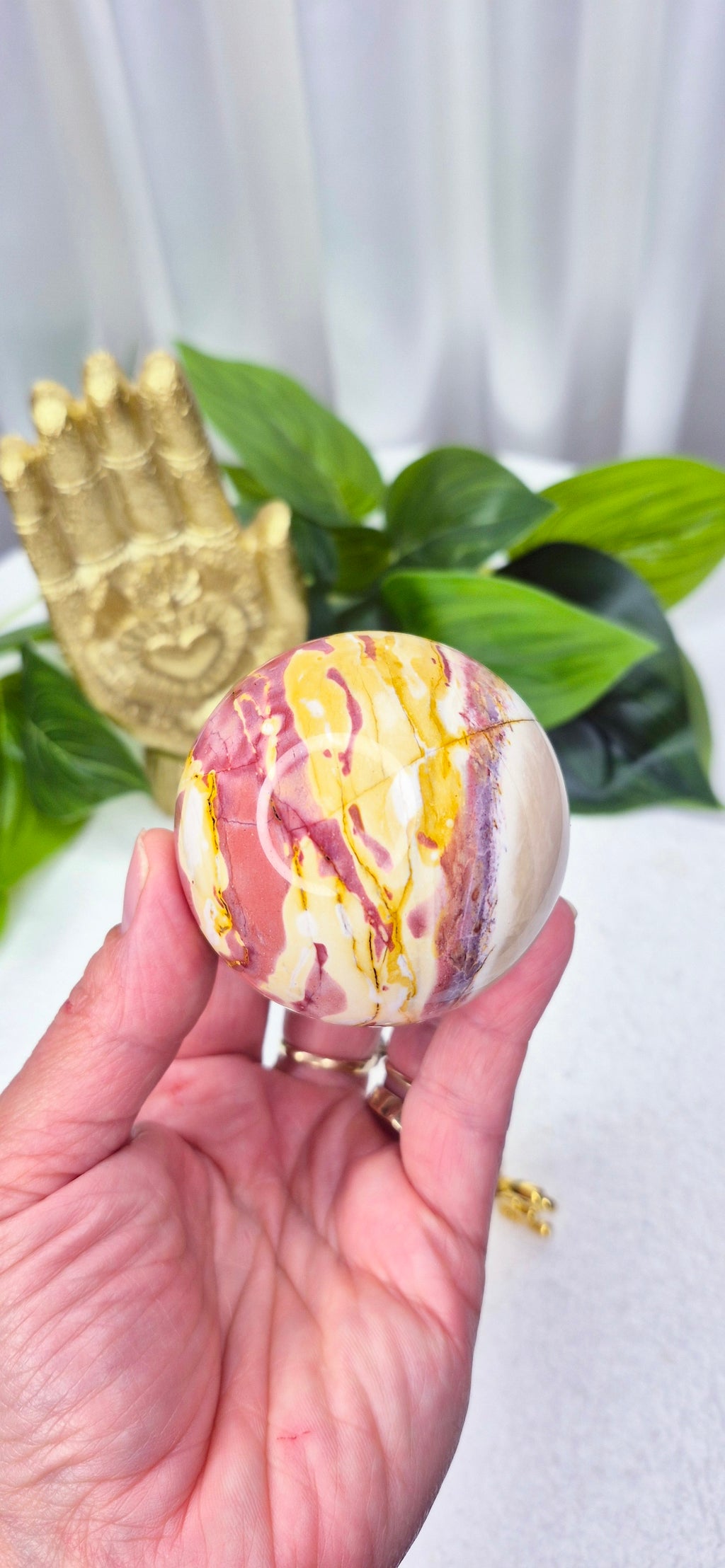 Mookaite Sphere on Stand
