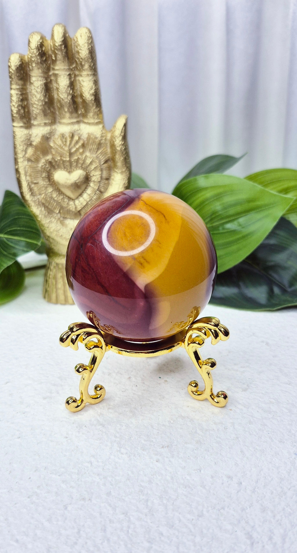 Mookaite sphere on Stand