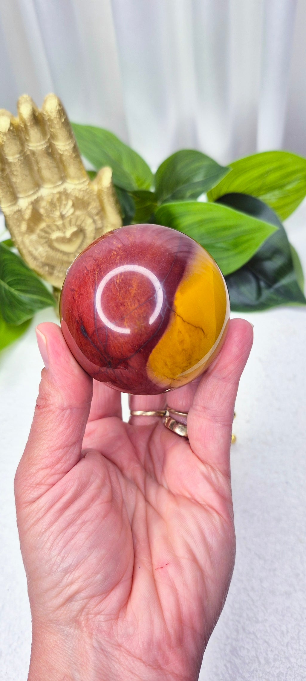 Mookaite sphere on Stand