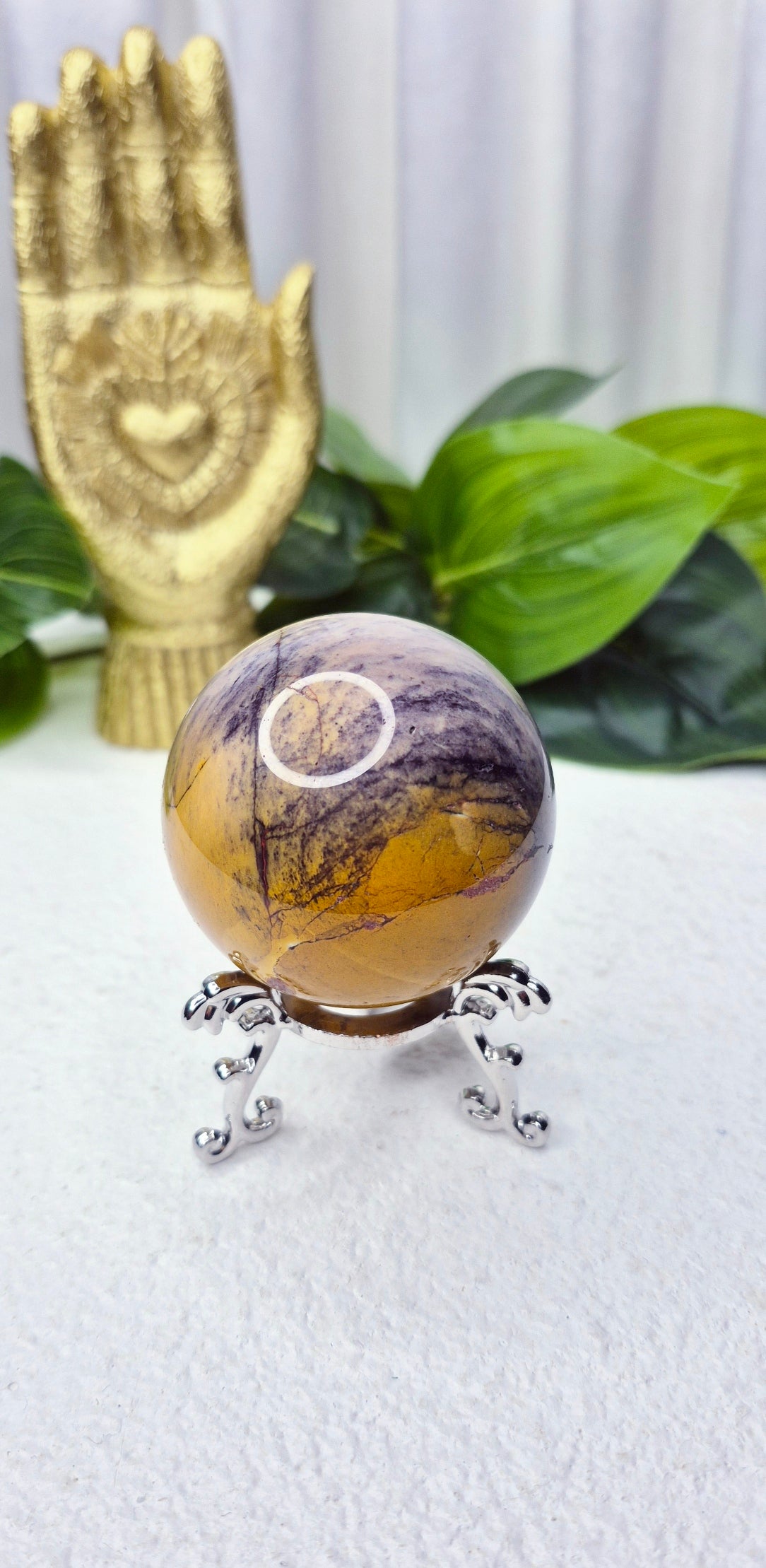 Mookaite Sphere on Stand