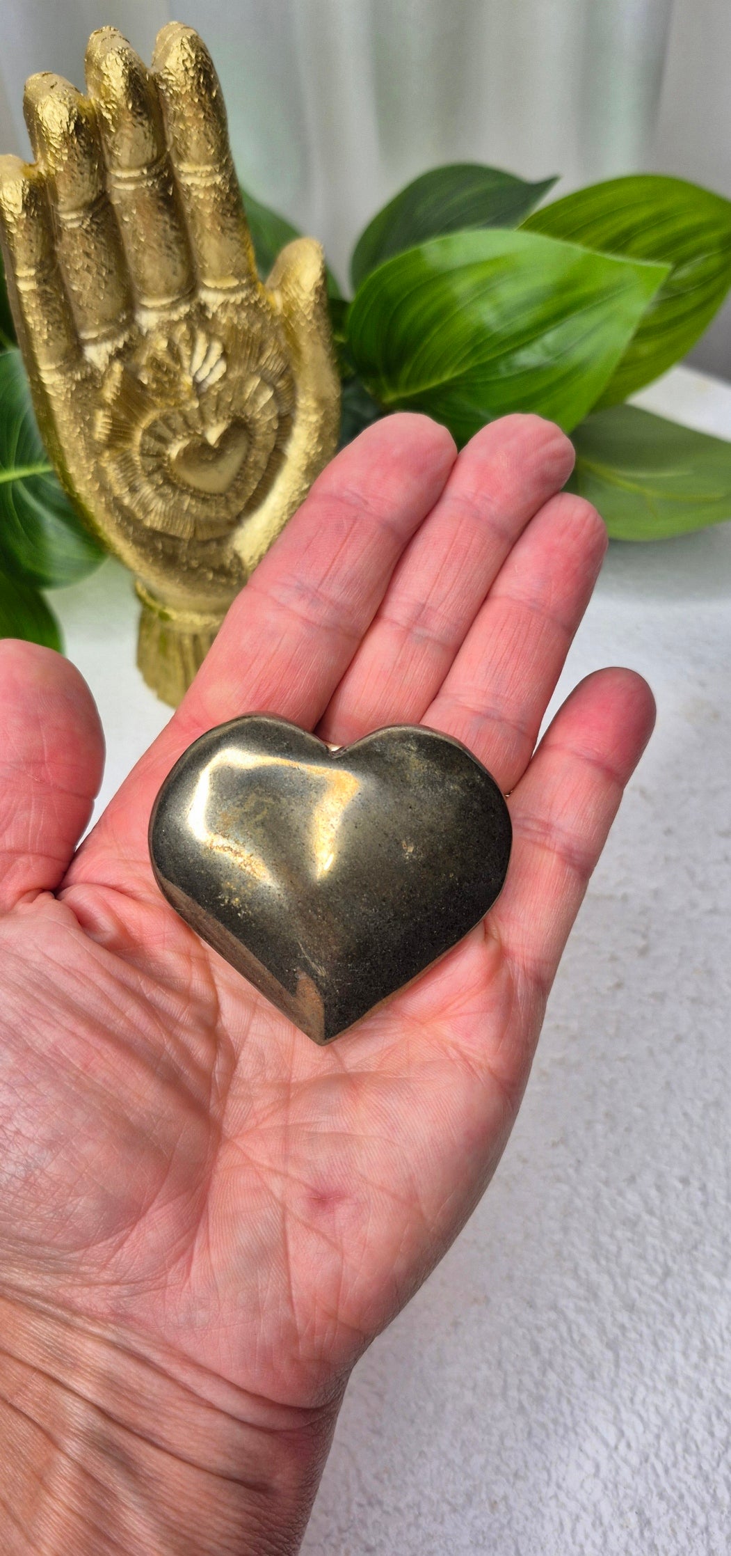 Pyrite Heart Carving (Medium)