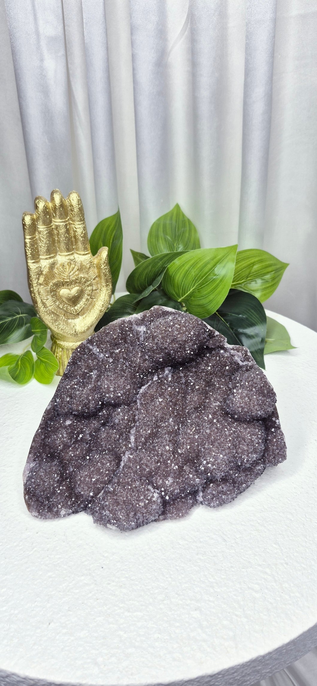 Rainbow Druzy Amethyst Freeform Statement Piece