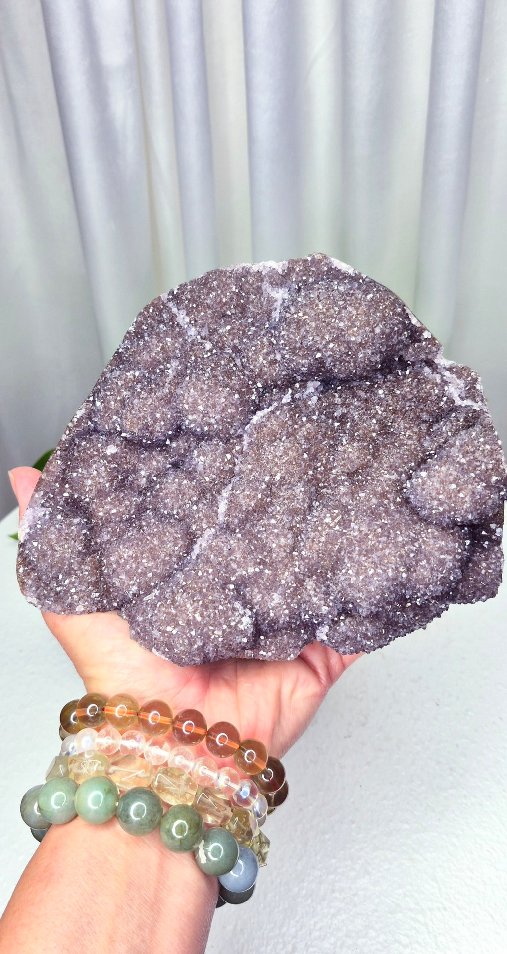 Rainbow Druzy Amethyst Freeform Statement Piece