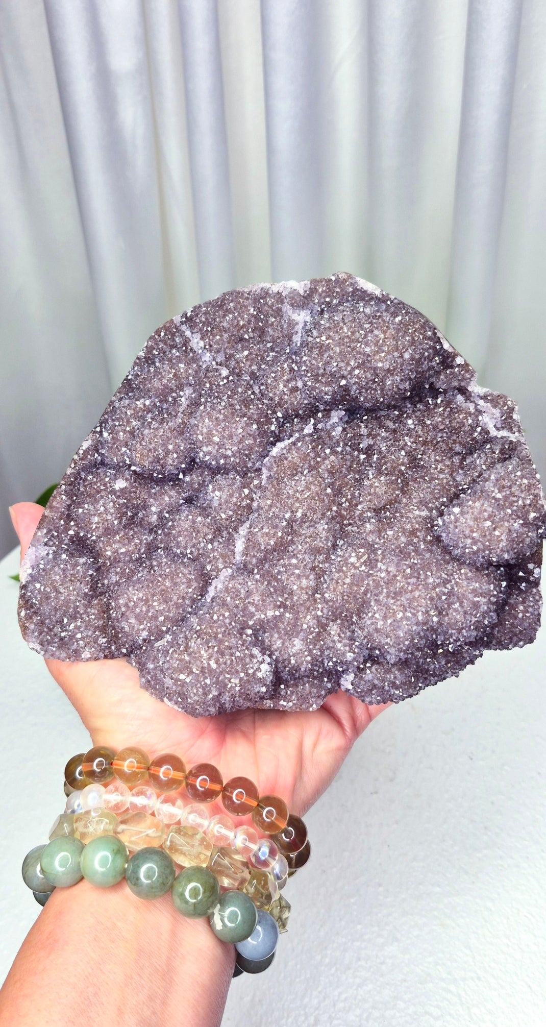 Rainbow Druzy Amethyst Freeform Statement Piece