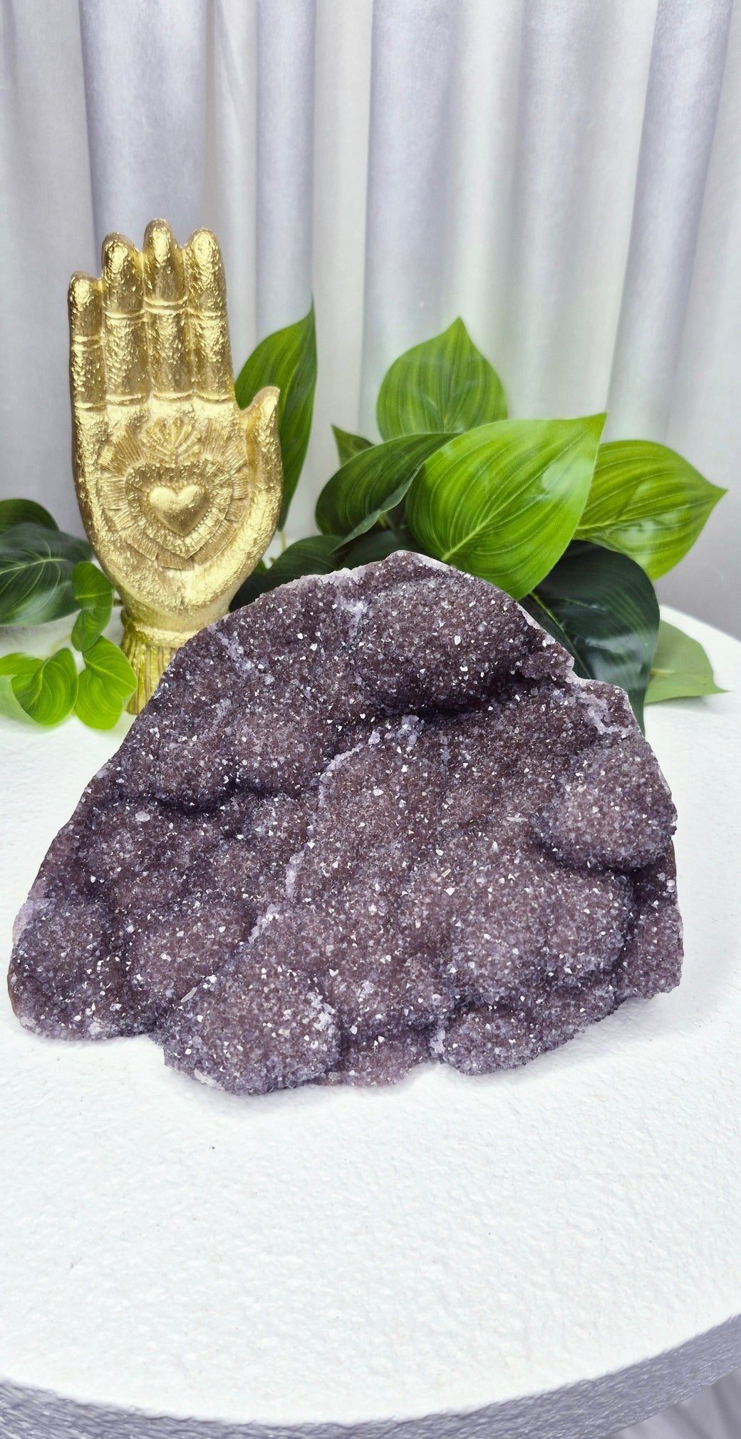 Rainbow Druzy Amethyst Freeform Statement Piece