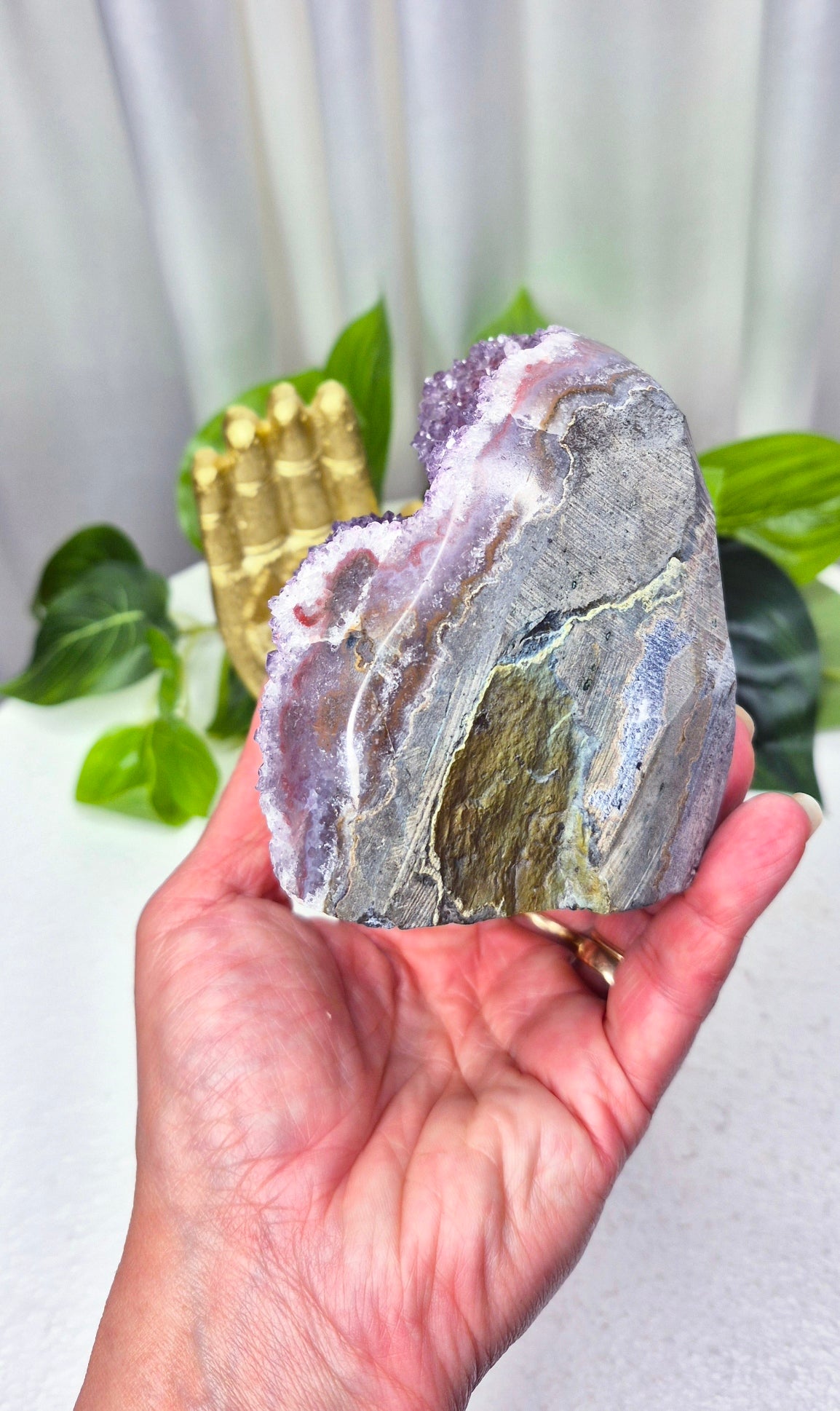Rainbow Sugar Druzy Amethyst Geode
