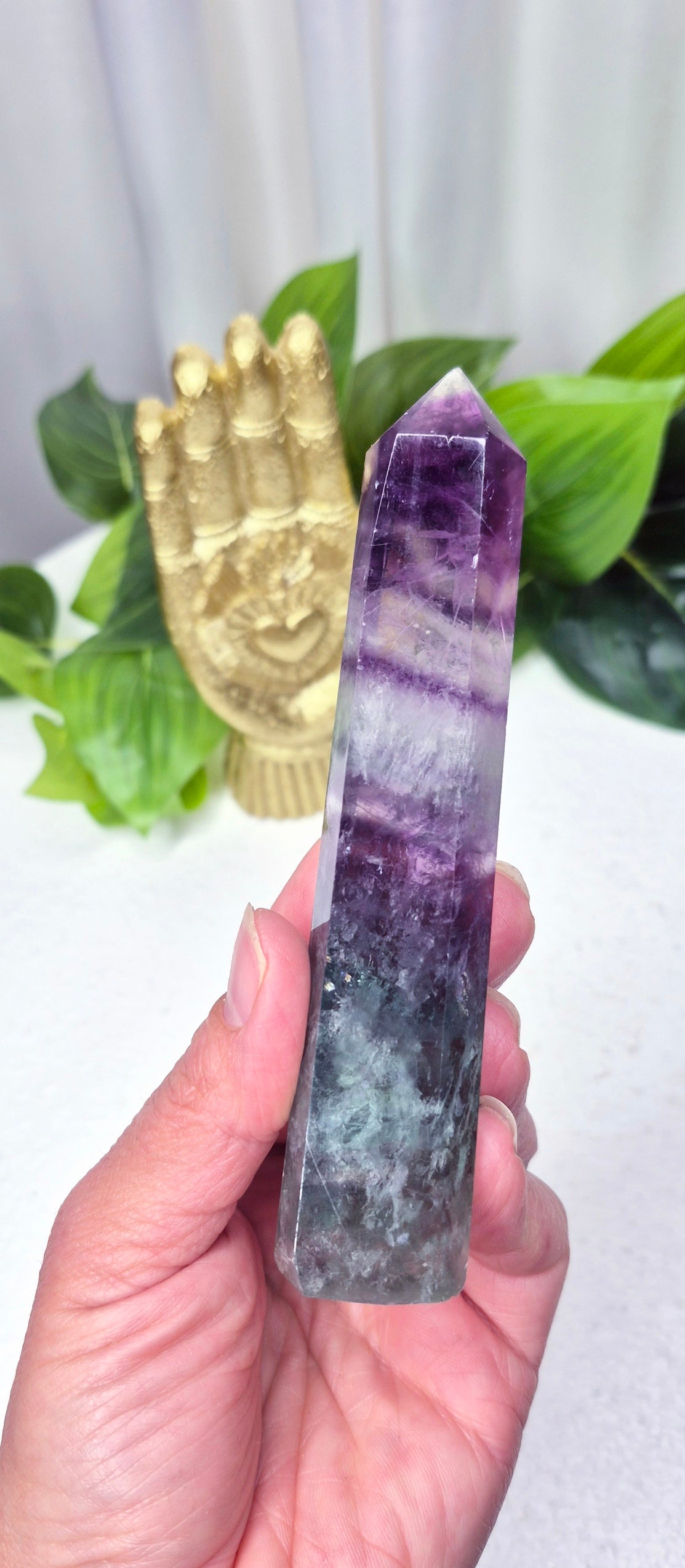 Rainbow Fluorite Point Tower
