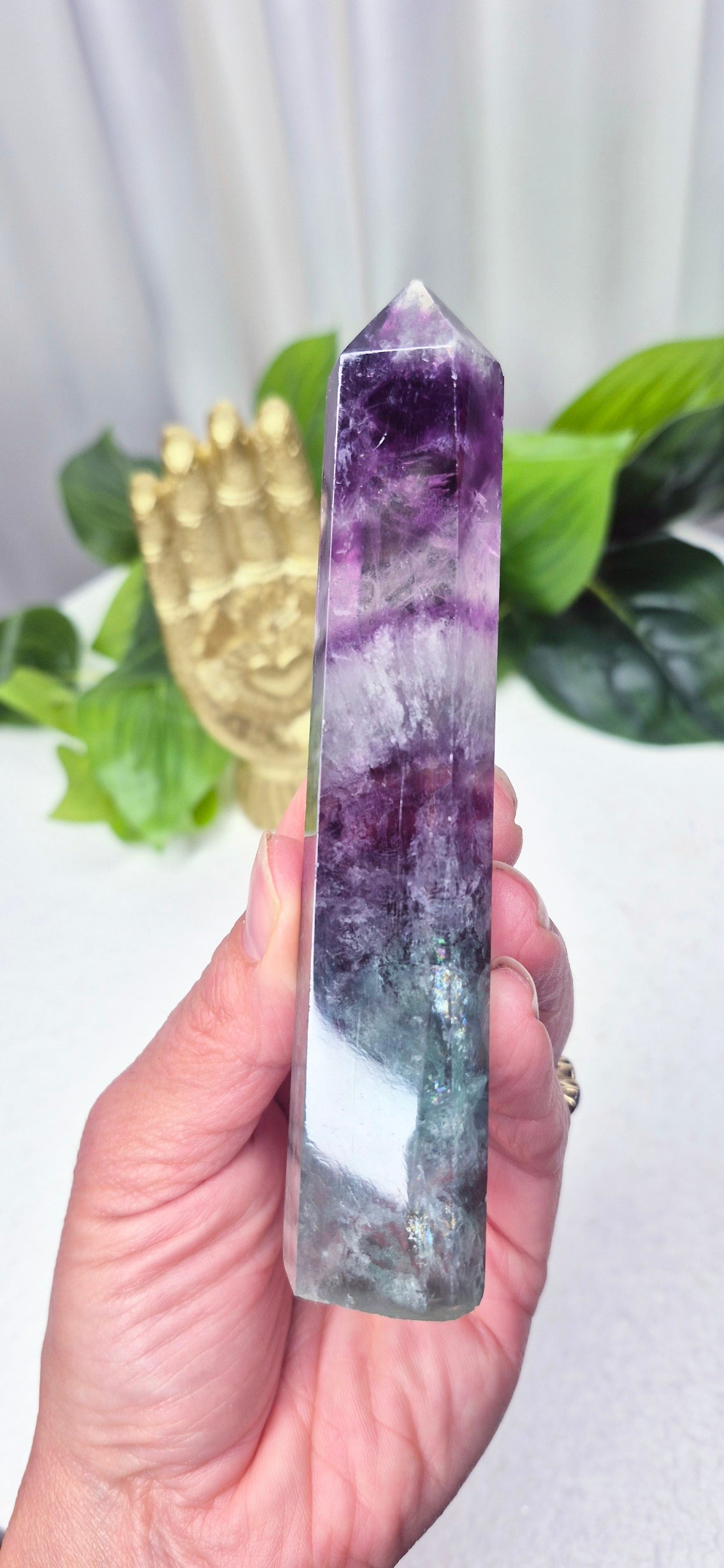 Rainbow Fluorite Point Tower