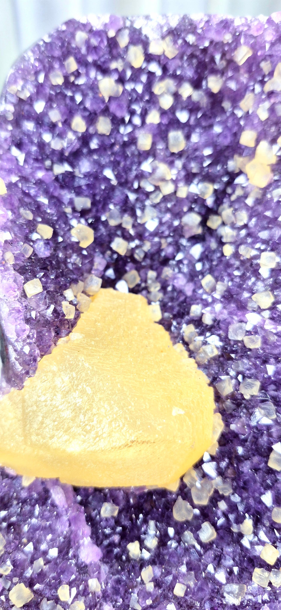 Statement A-grade Amethyst x Yellow Calcite Geode
