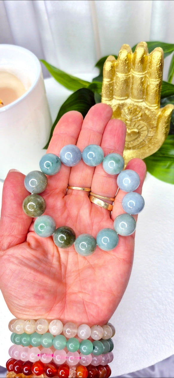 A-Grade Premium Burmese Jade Bracelet #D