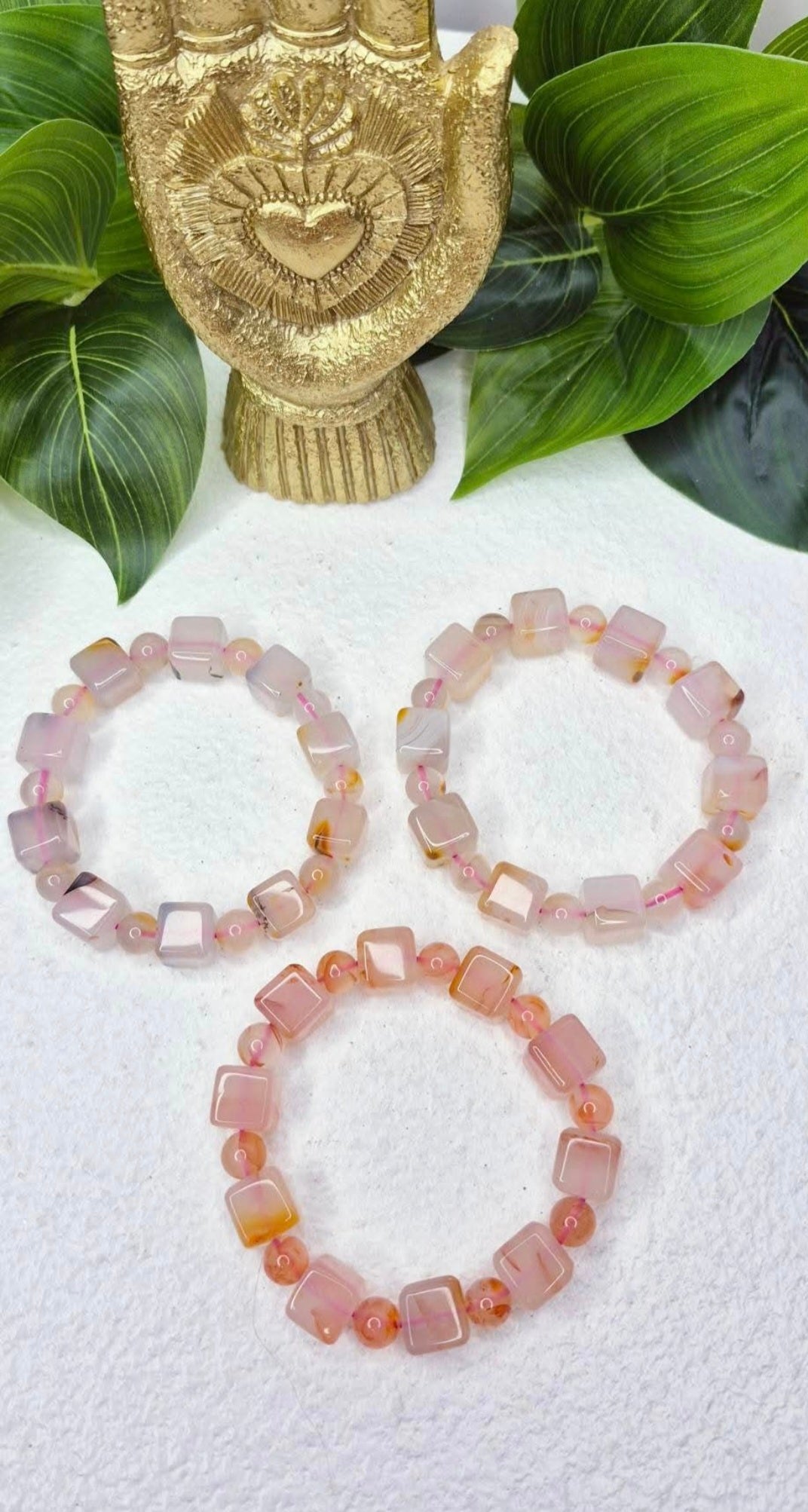 Deluxe Flower Agate Beaded Bracelet
